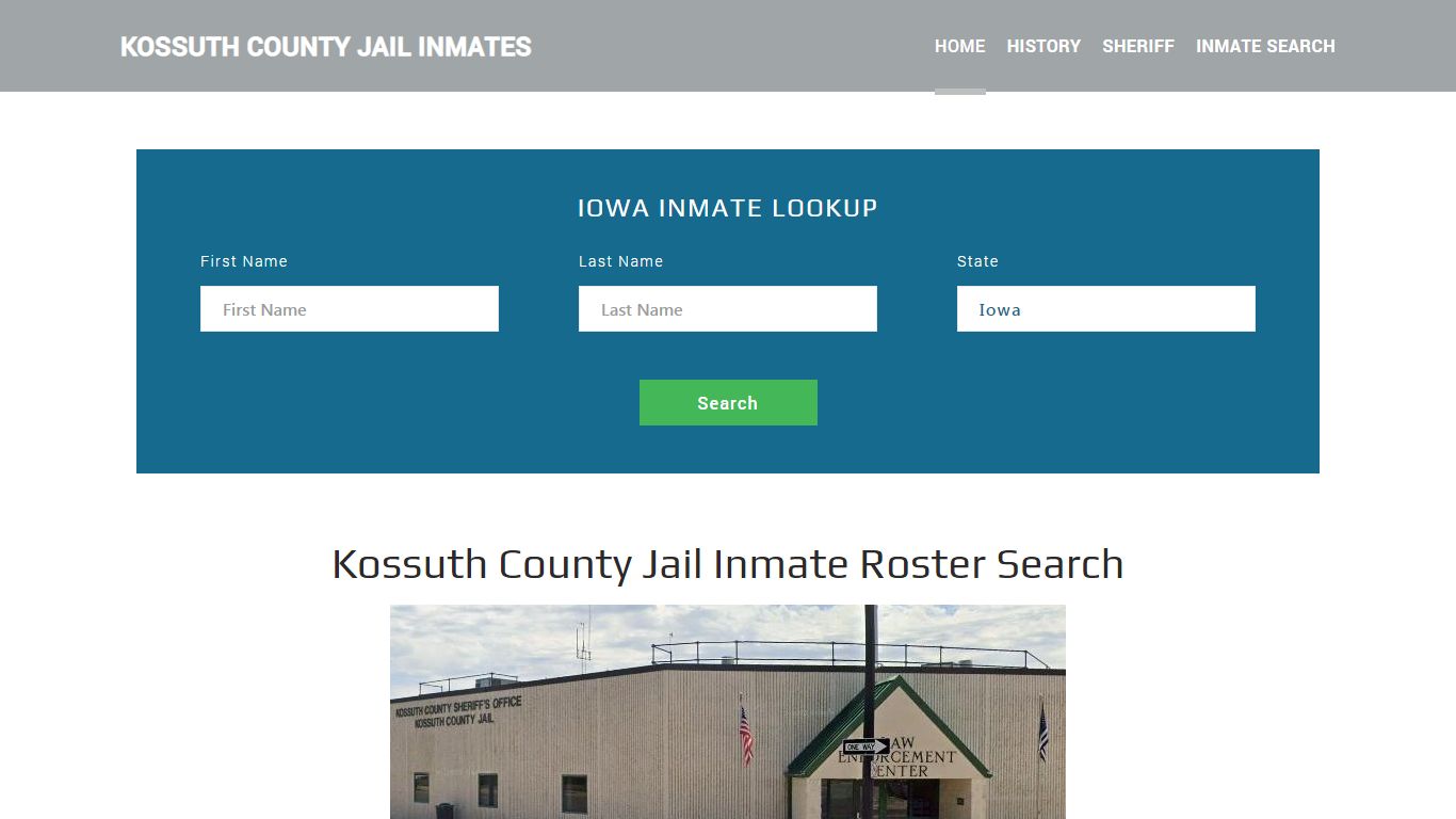 Kossuth County Jail Inmate Roster Lookup, Algona, IA